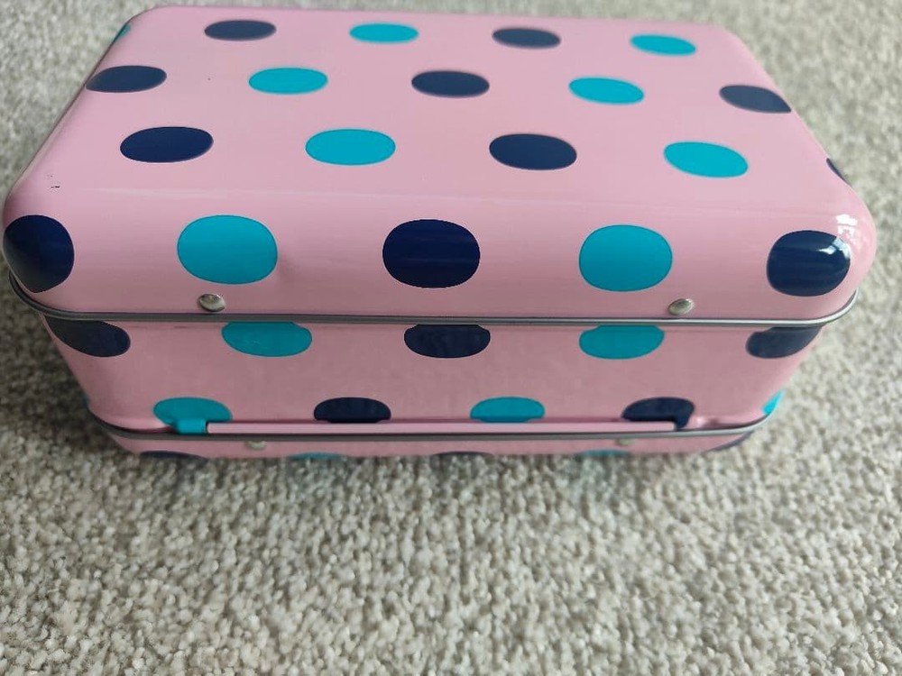 [Retro] Dot pattern back type tin can