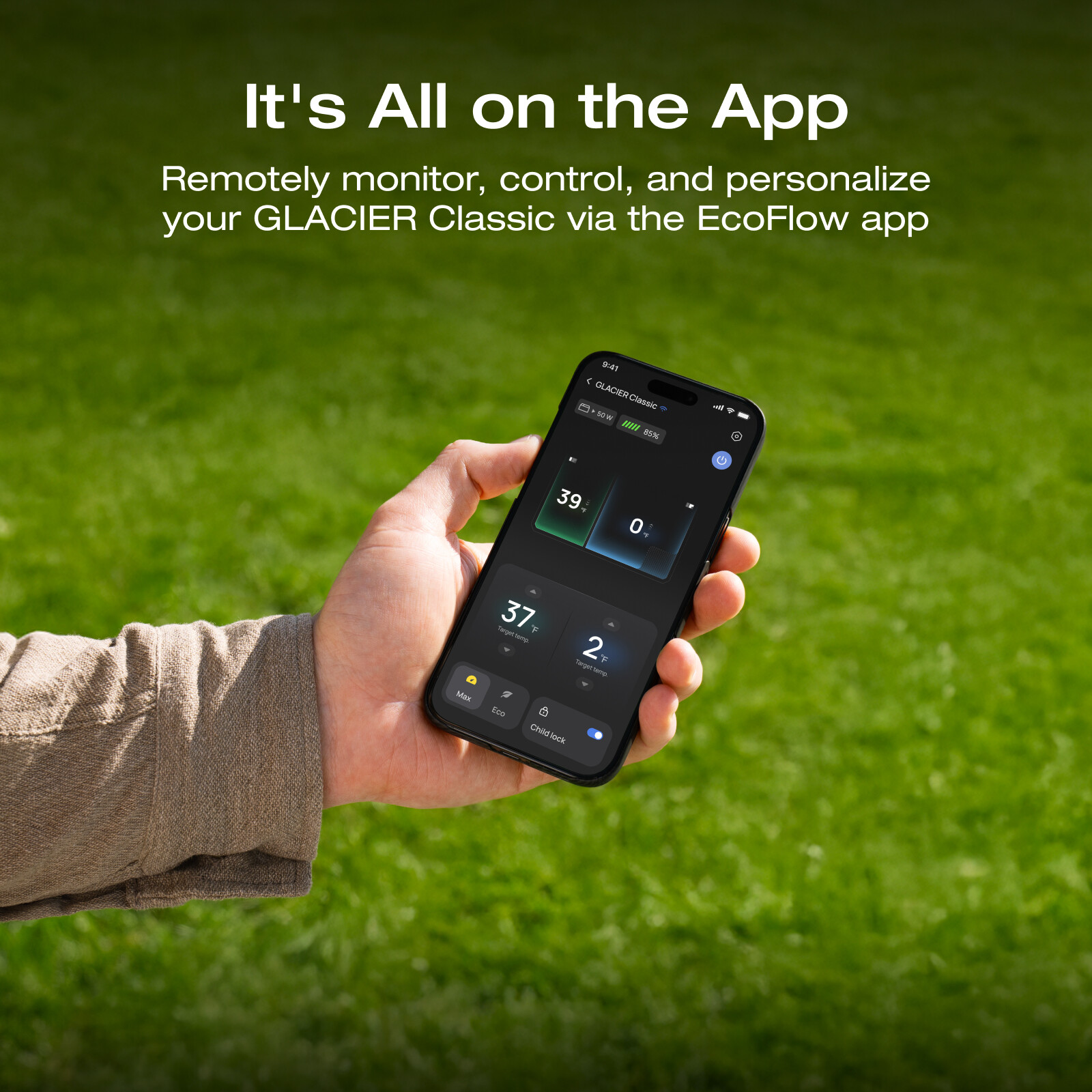 EcoFlow GLACIER Classic 35L Portable Fridge Freezer 43H Cooling Car Refrigerator