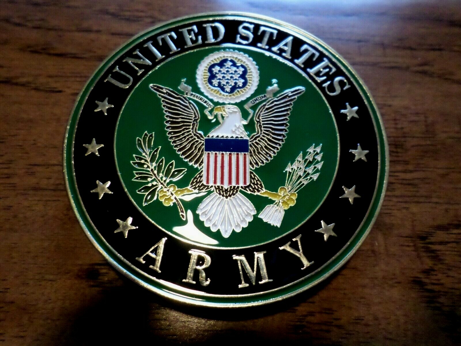 U.S ARMY AUTOMOBILE GRILL BADGE AUTO HOME MEDALLION SHADOW BOX EMBLEM