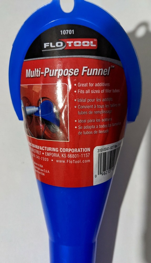 Flo Tool Blue Plastic All Purpose Funnel 10701