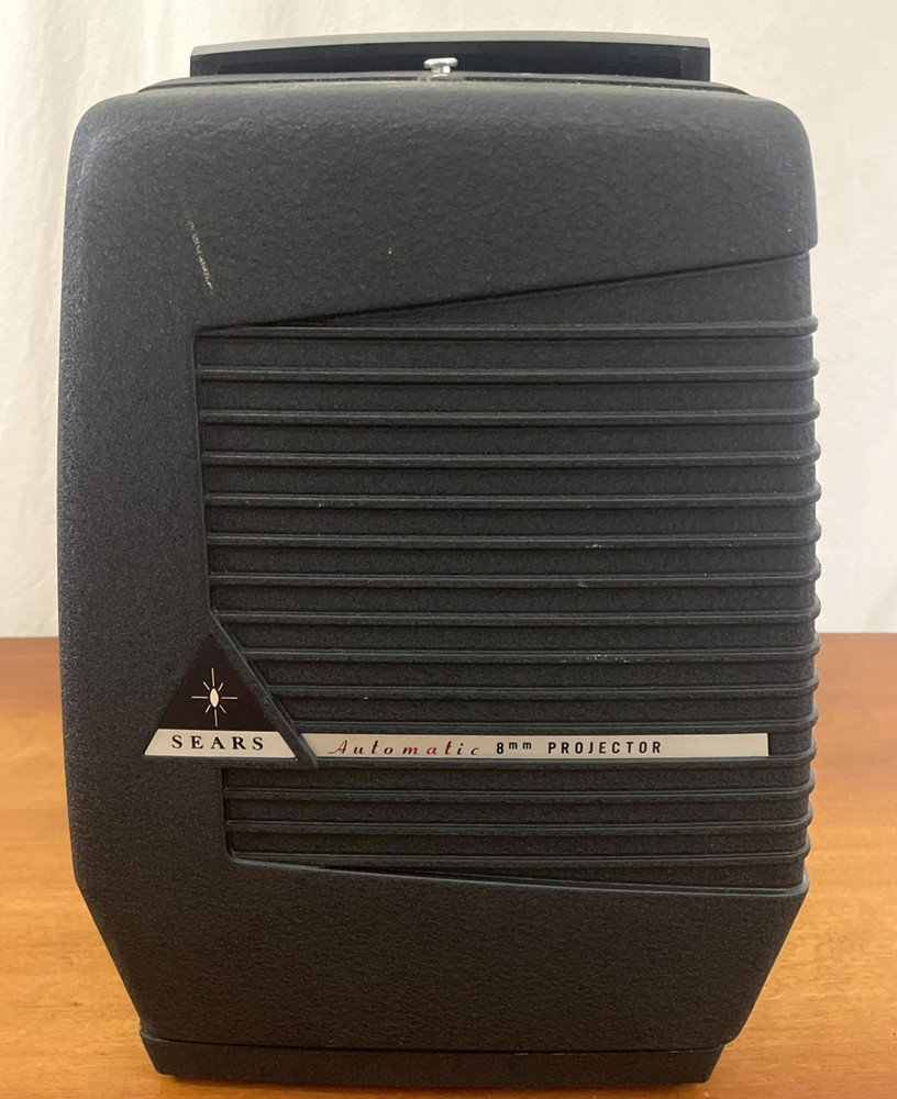 Vintage Sears Automatic 8mm Projector Tested Working, Needs Bulb Original Box