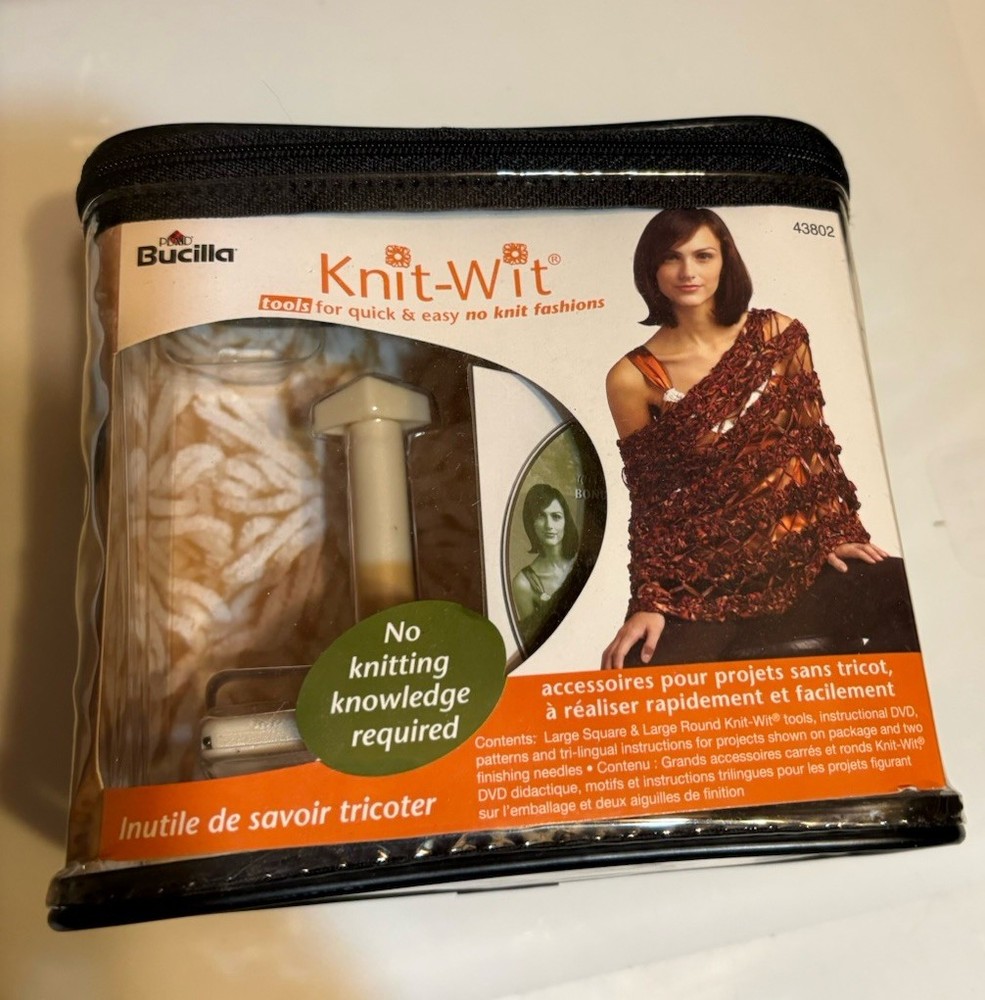 2005 Bucilla Knit-Wit Tool Set Quick & Easy Knitting