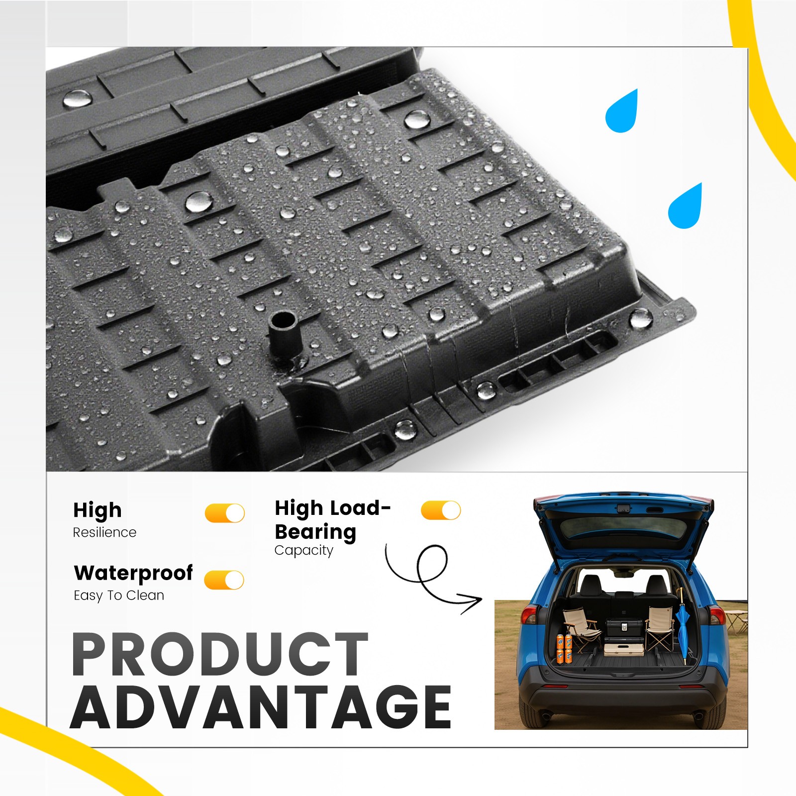 Rear Hatch Trunk Hidden Floor Storage Extra Space Box For Toyota RAV4 2019-2024