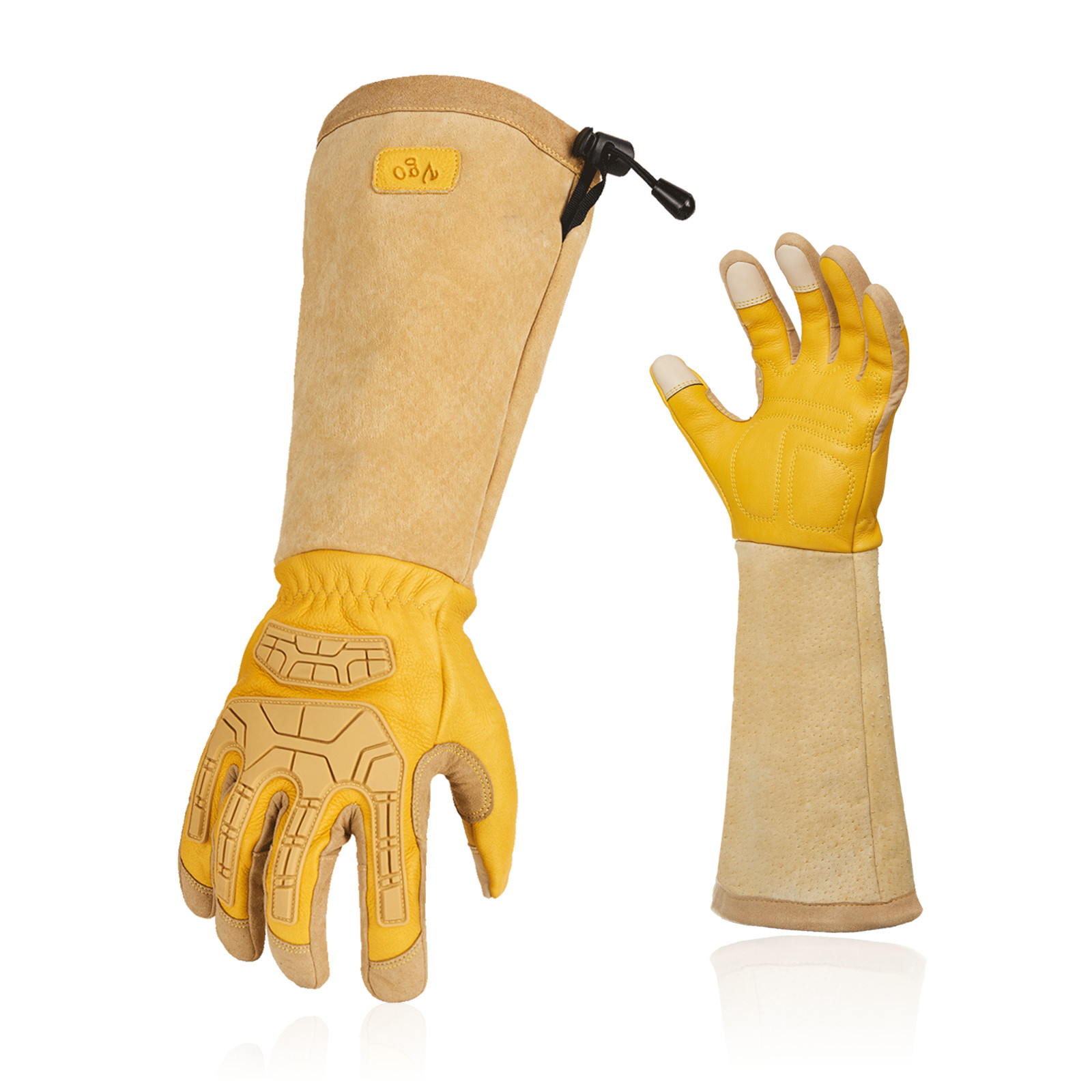 Vgo 1Pair Extra-Long Cuff Gardening Gloves, Puncture-proof Work Gloves(CA9659)