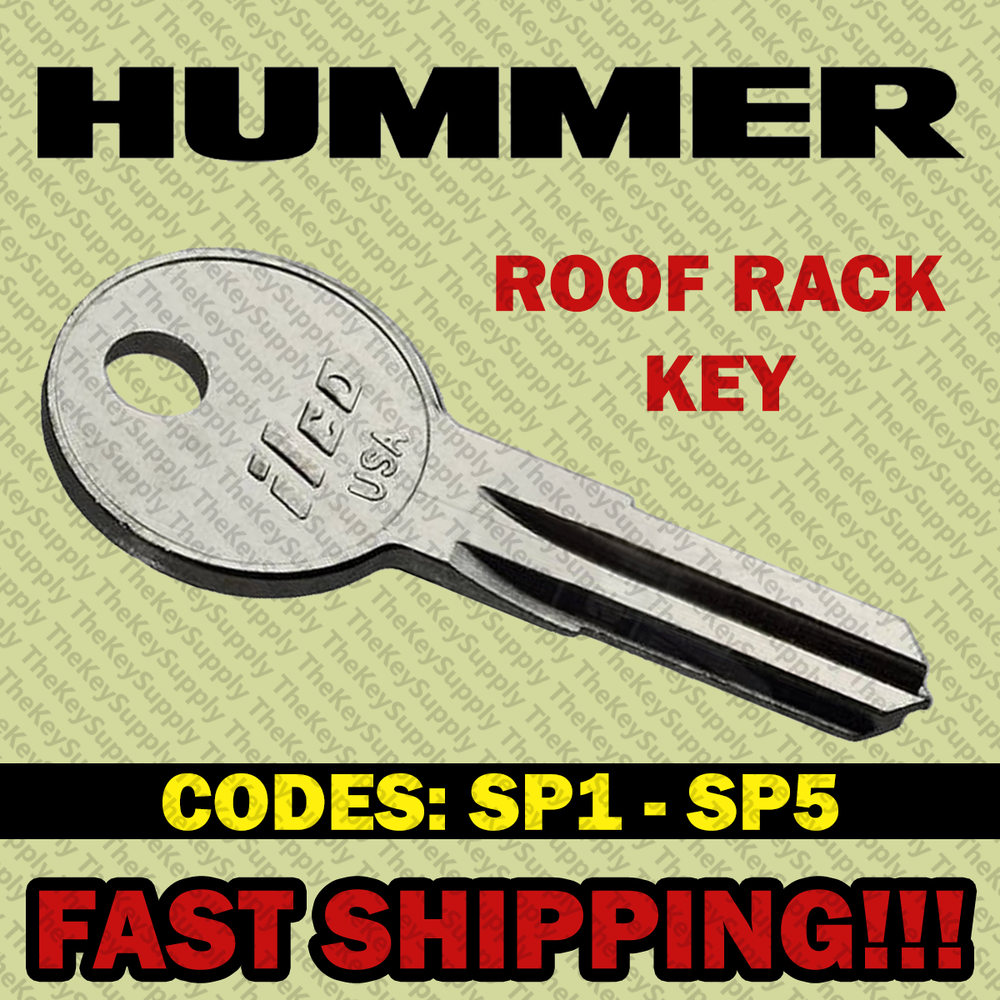Hummer Roof Rack Key Cut to Your Code SP1 - SP5