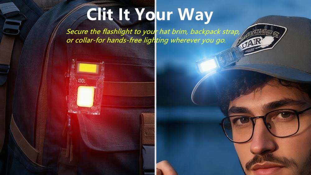 Portable Mini Pocket LED Flashlight Magnetic USB Rechargeable Torch Work Light