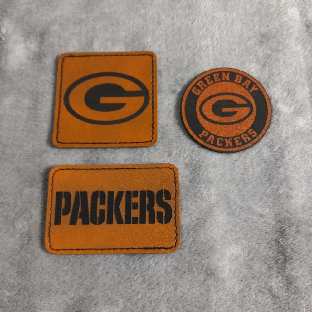 Packers Leather Iron on Patch For Hats And Accessories