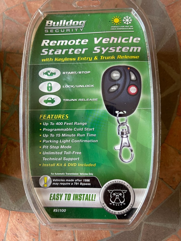 Bulldog Security Remote Starter System RS 1100 & Bypass Module 791 New Sealed