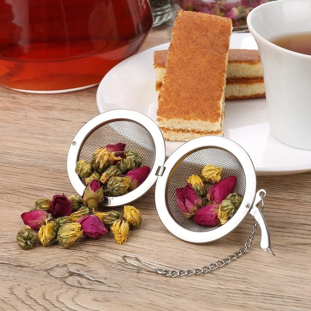 2PCS Stainless Steel Mesh Tea Infuser, 2.1 Inch Tea Ball, Strainer Tea Diffuser,