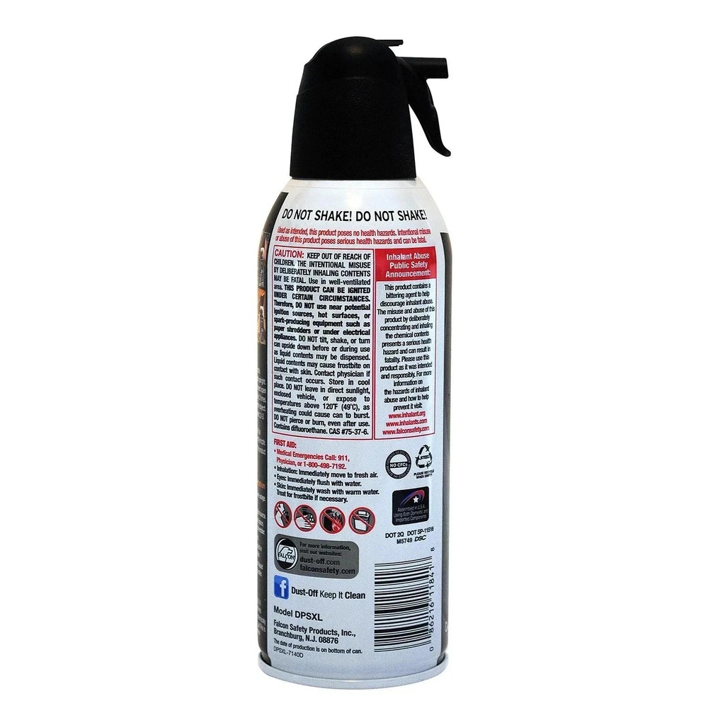 Compressed Air Duster Electronics 10oz 2 Pack Dust-Off Cleaner w/ Sponge