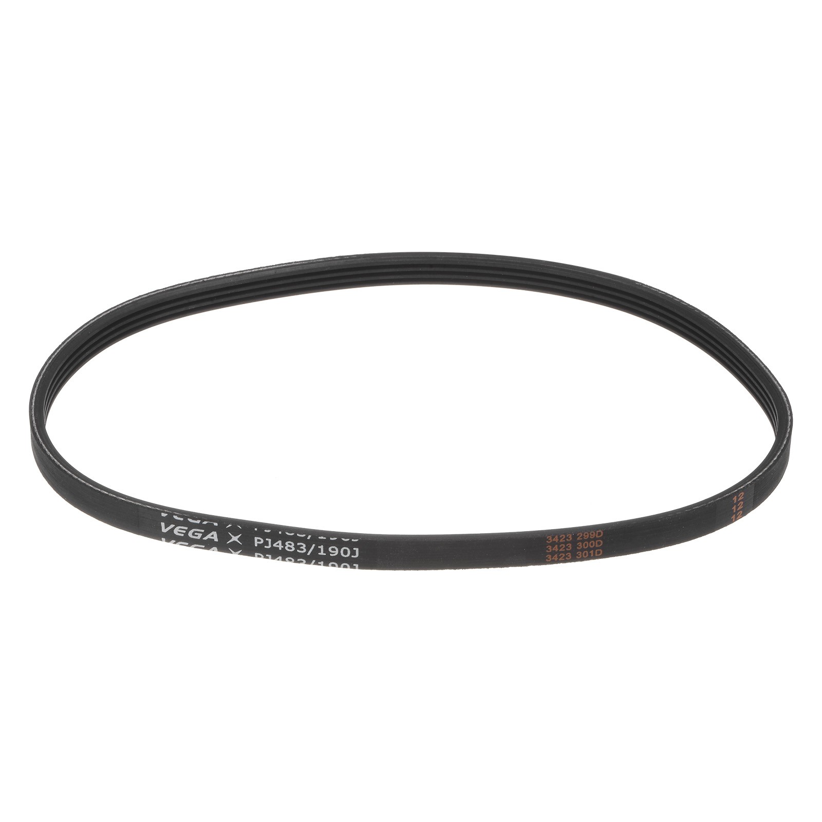 190J4 PJ V-Ribbed Belt 4 Ribs 19" Length x 0.37" Width x 0.14" Height