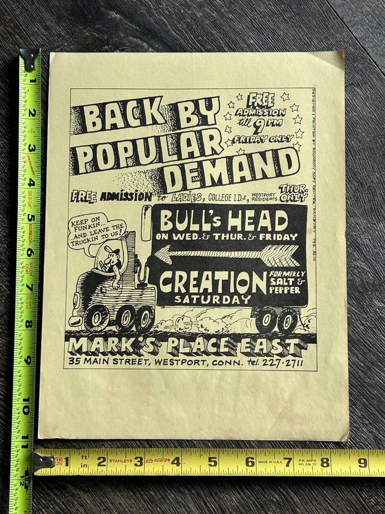 Kiss Concert Ad Handbill Flyer ERIC CARR Creation Vintage Kiss Pre Aucoin B