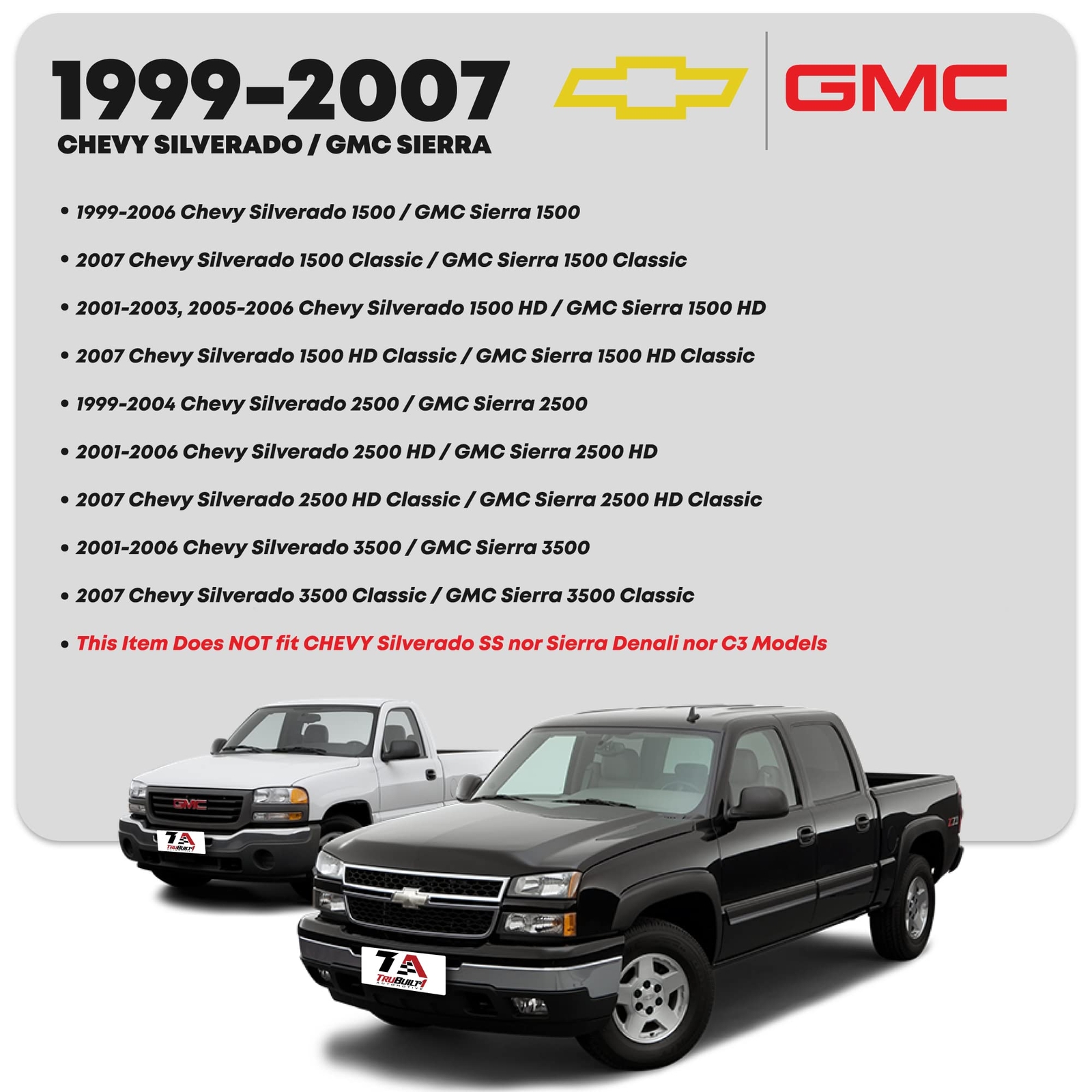 15228539 15997911 Tailgate Handle & Bezel 99-07 Silverado Sierra 1500 2500 3500