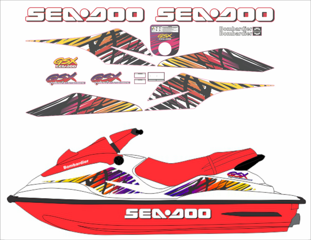 SEADOO GSX 1997 Graphics / Decal / Sticker Kit