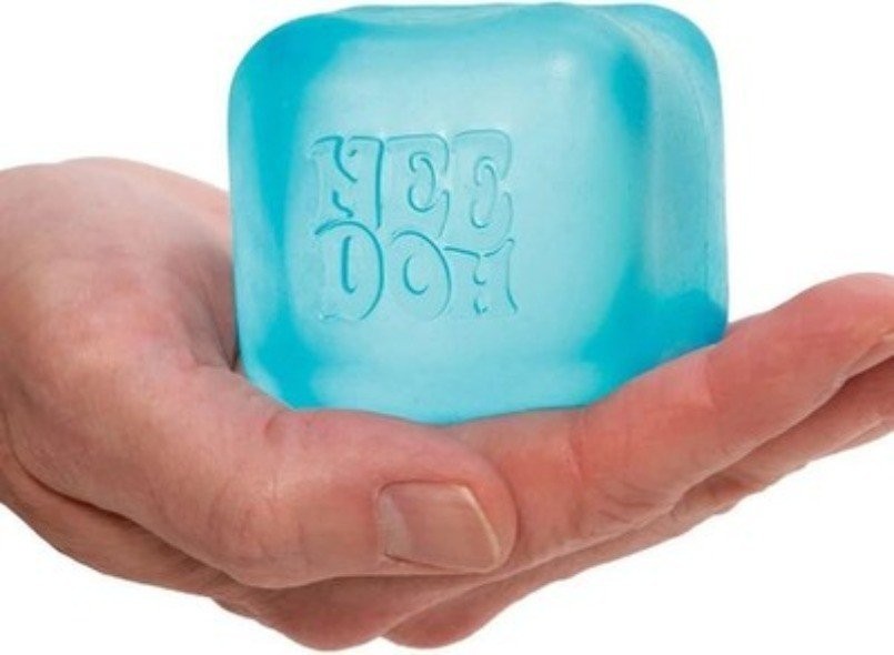 Schylling NeeDoh Nice Cube BLUE Sensory Squeeze Toy with Super Solid Squish