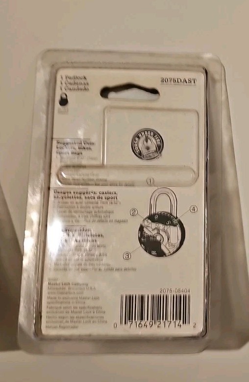 Master Lock Sphero Master 1 Green 1 Red Smooth Spin Combination Lock New