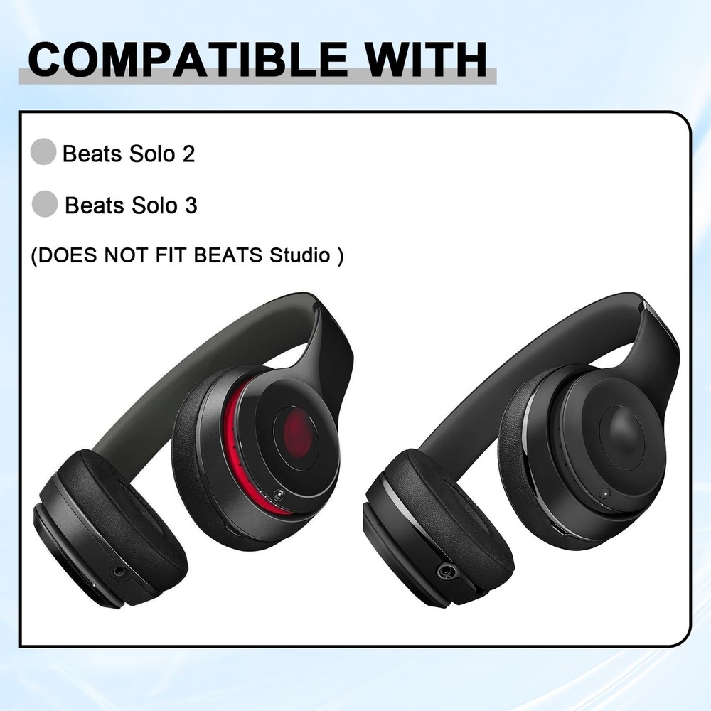 Replacement Ear Pads for Beats Solo 2 & 3 Wireless On-Ear Red