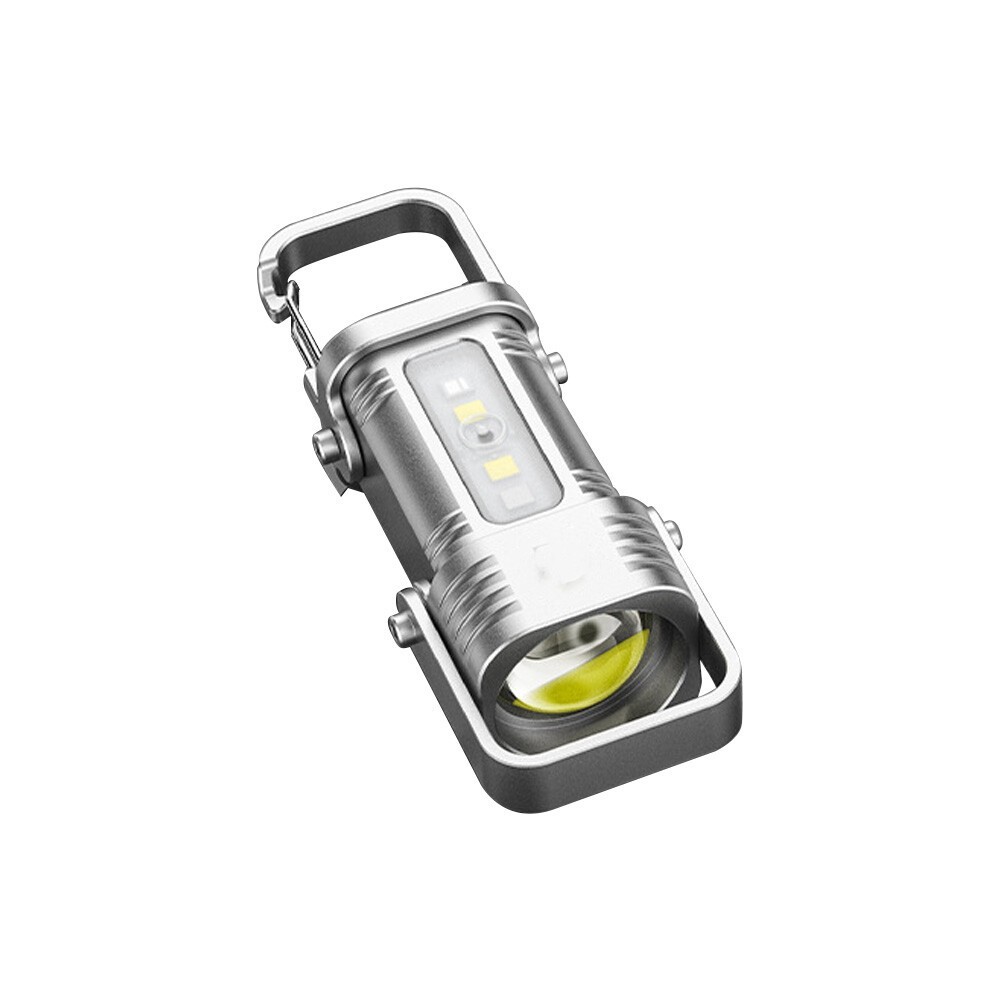 1-PACK Super Bright LED Mini Flashlight USB Rechargeable Pocket Keychain Torch n
