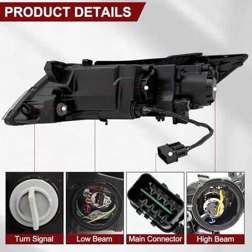 Headlight Assembly Compatible with 2014 2015 Kia Optima Left Driver Side