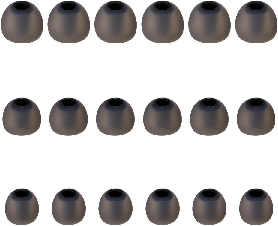 Earbud Tips Soft Silicone Earbuds Replacement Small/Medium/Large, Black