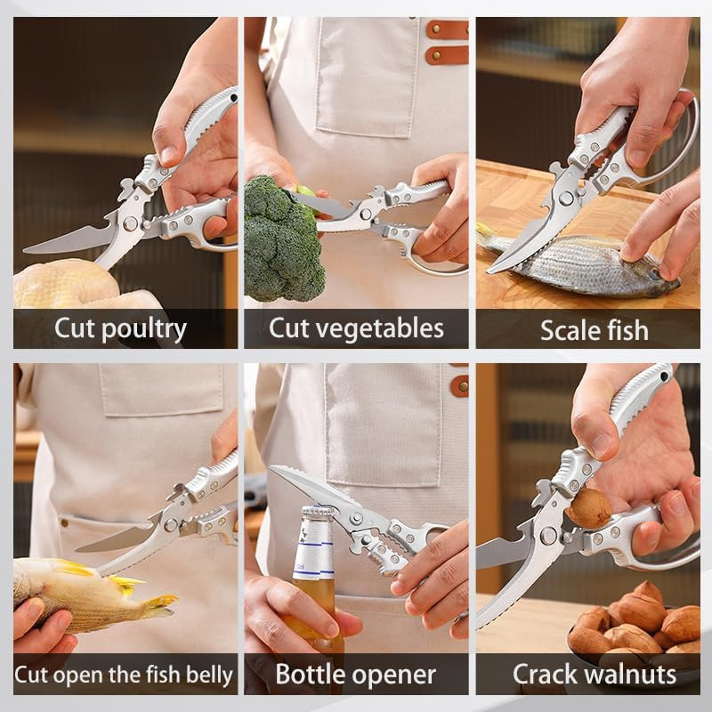Kitchen Scissors: Heavy-Duty Poultry Shears That Effortlessly Cut through Bones,