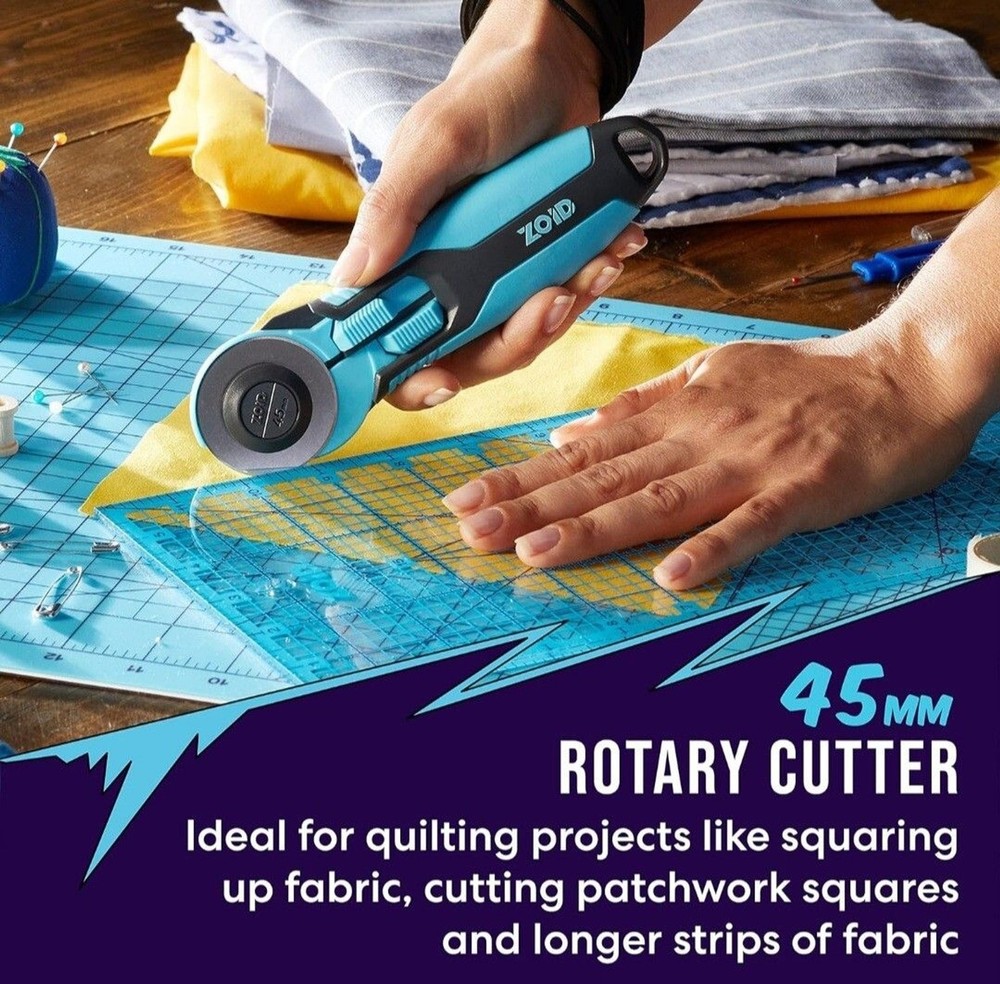 ZOID Tools 45mm Rotary Cutter with Soft-Touch Handle New