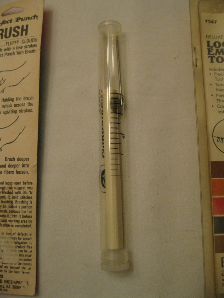TWO Boye Deluxe Loop Embroidery Tool 7247. One NEW in Sealed Pkg. & Brush