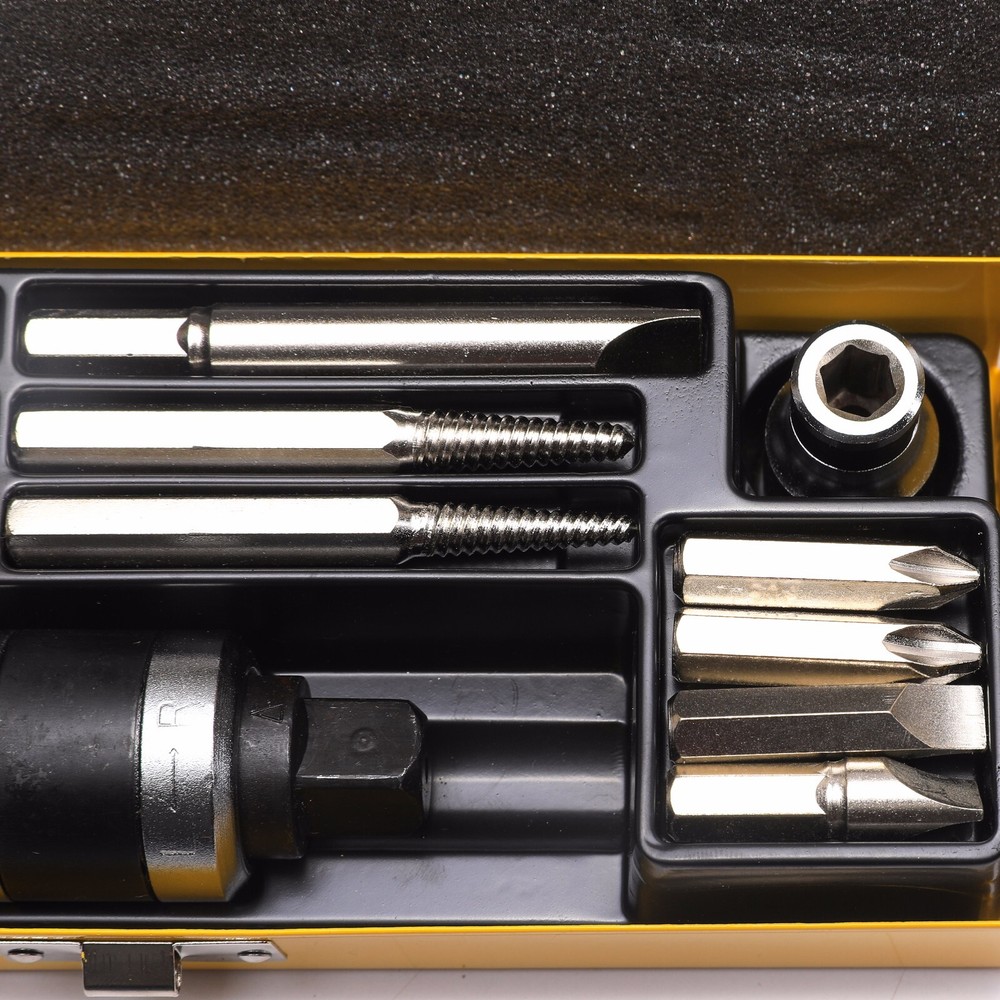 12PCS/Set Impact Screwdriver Kit Heavy Driver Hammer Screw Socket Drive Bit Tool