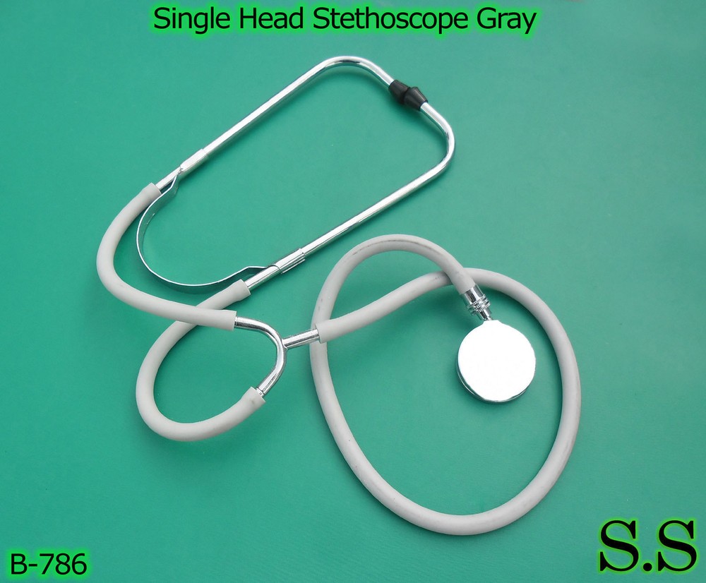 New Nurses Stethoscope Single Head Stethoscope Gray, B-786