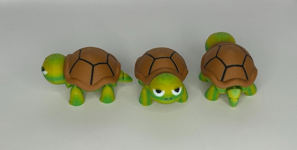 3D Printed Jiggle Pet Grumpy Turtle