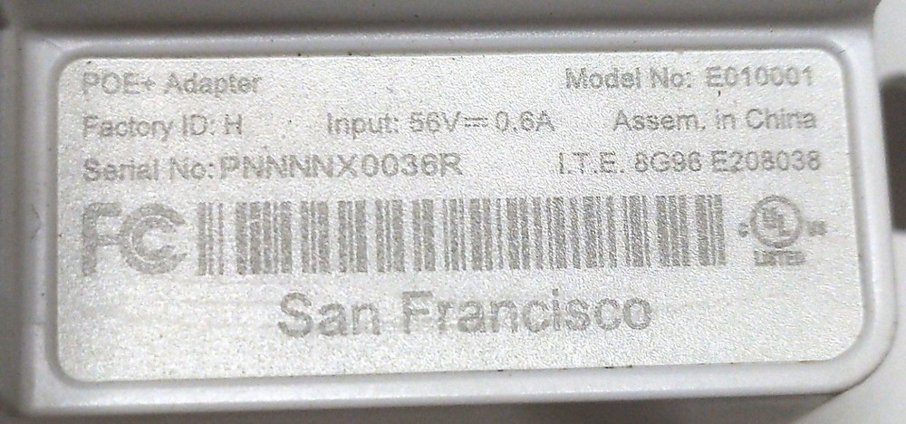 Eero E010001 PoE+ Adapter with Mount (White)