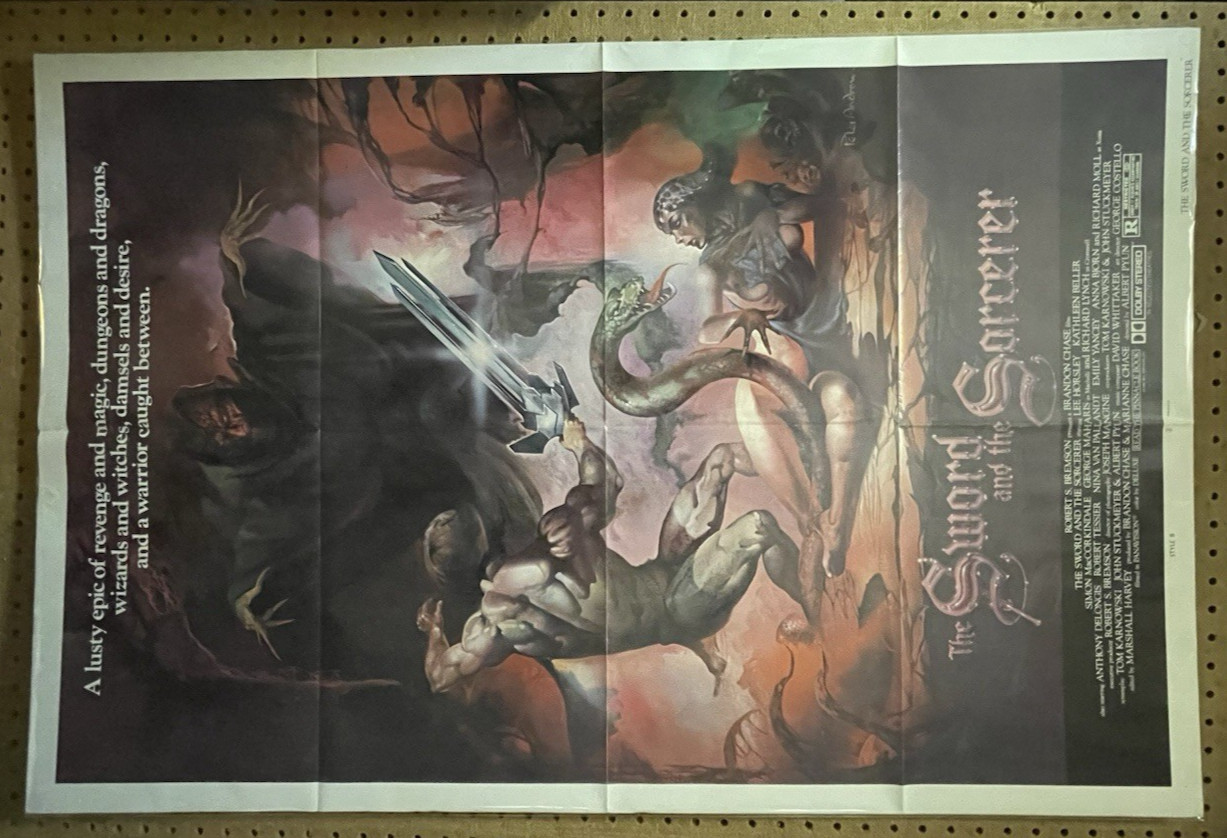 ORIG. MOVIE POSTER~THE SWORD & THE SORCERER~ 1982~ ONE SHEET 27X41~RICHARD LYNCH