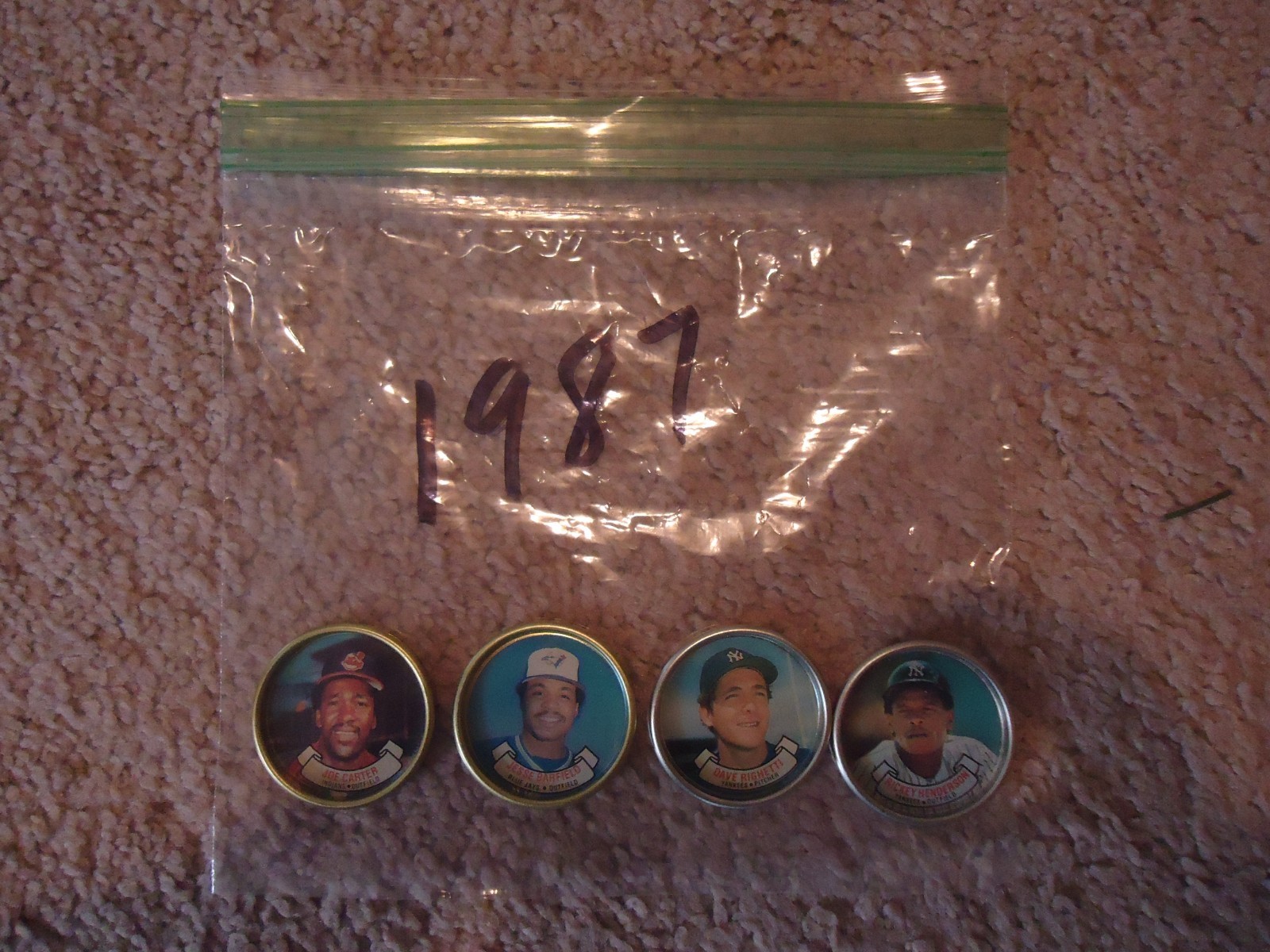 1989 Topps Baseball 60 Coin Set w/ Display + (4) 1987 + (70) 1988 + (71) 1989