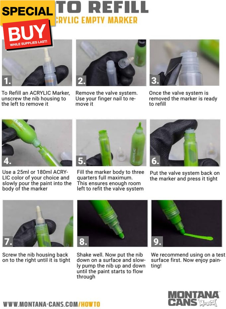 Cans Acrylic Empty, 2mm Paint Marker