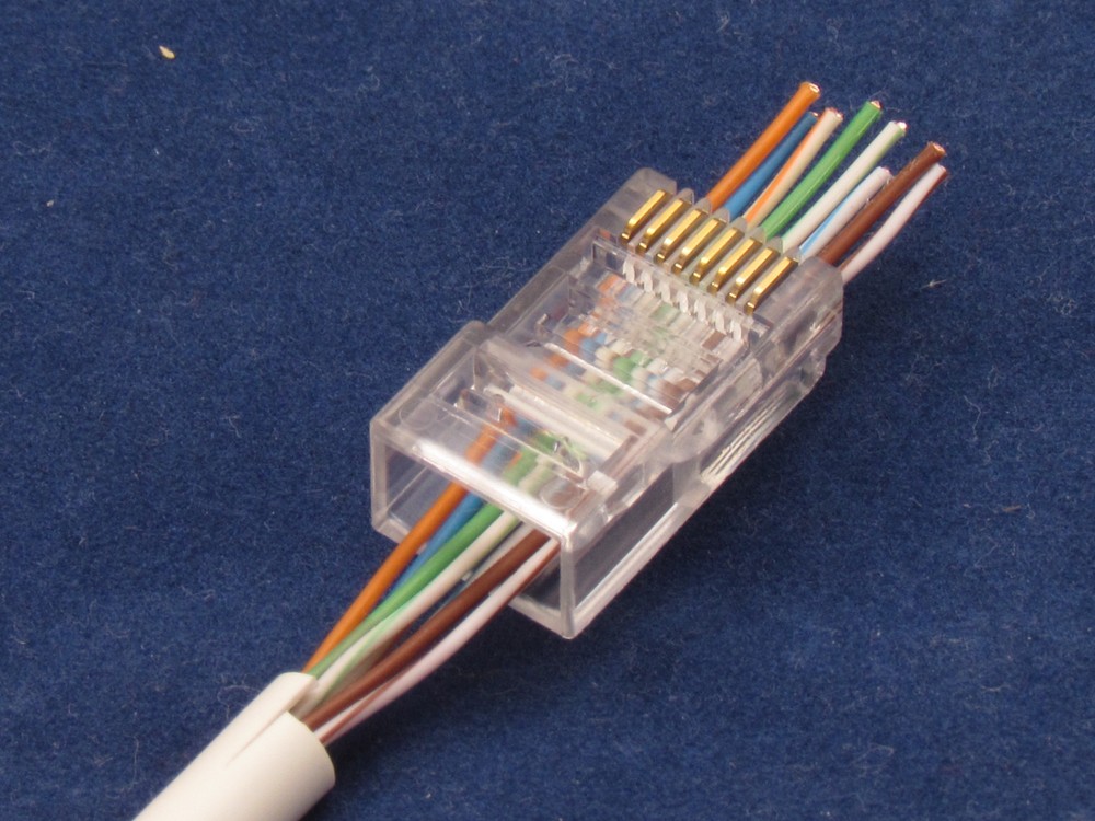 Cable Tester Crimper RJ45 CAT5e 50pcs Pass Through Network Cable Connector Plug