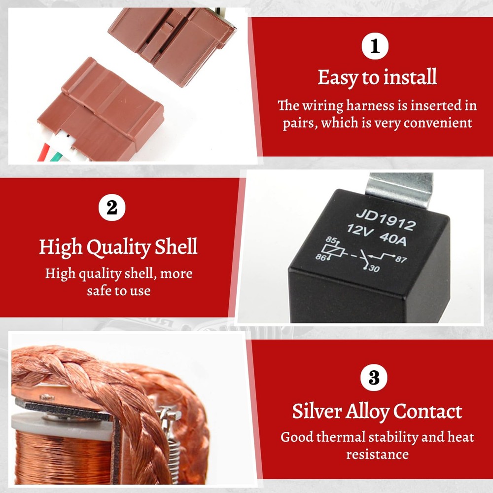 Main Relay Conversion Kit Compatible with 92-01 Civic, With Brown Switch