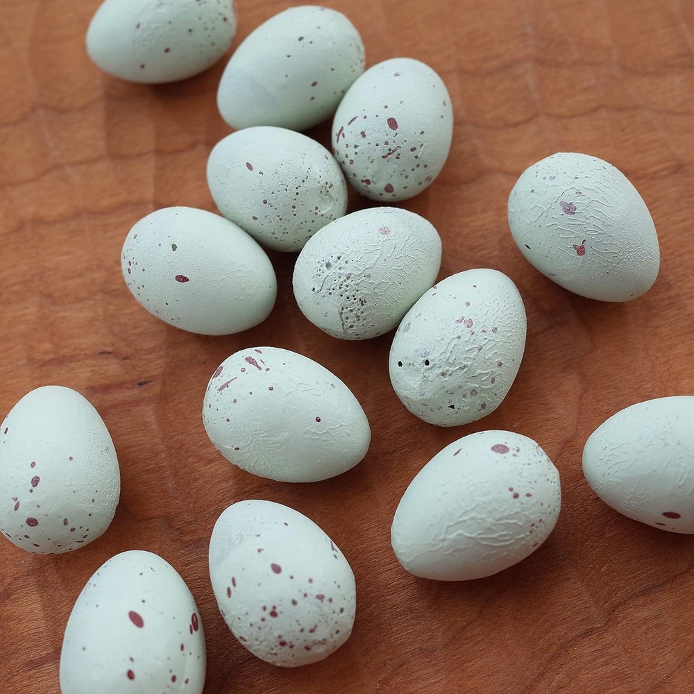 FOIBURELY 8 Pcs Solid Canary Plastic Eggs Hatching Trick The Birds to