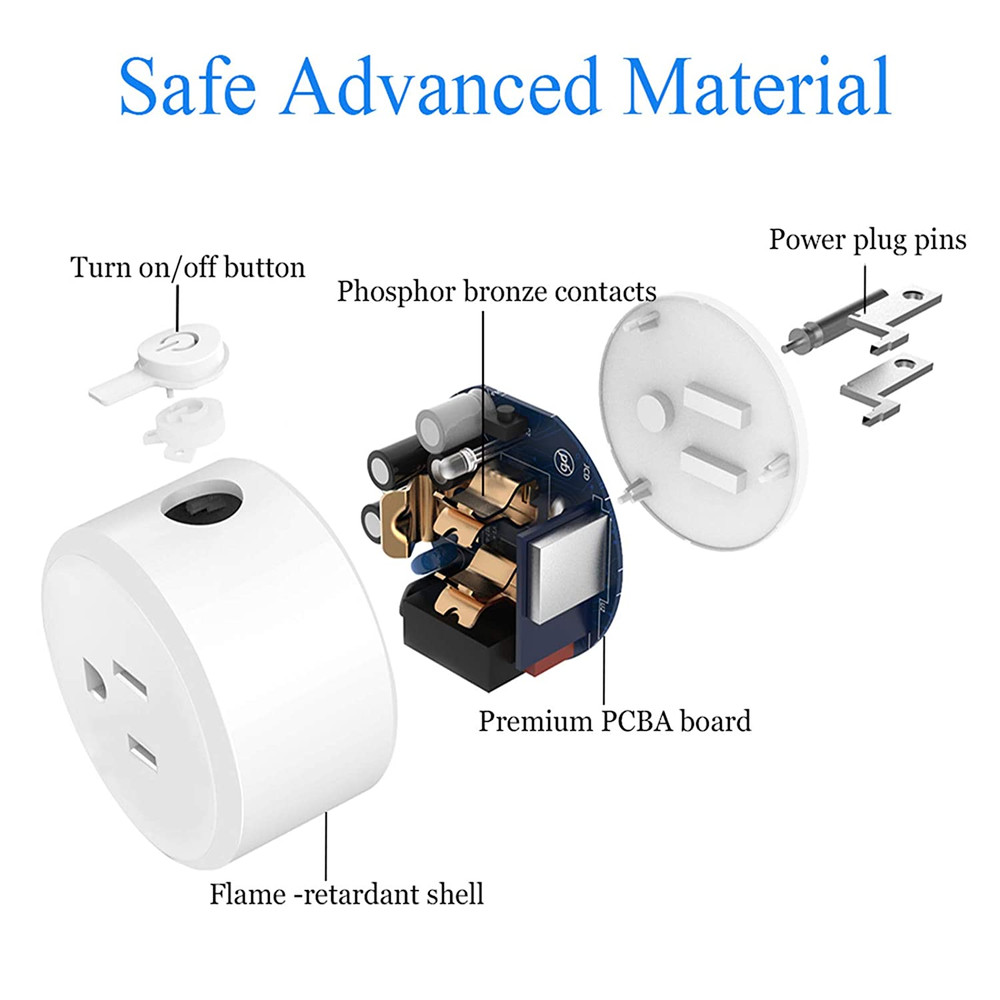 Smart Plug, Zigbee Switch Mini Smart Outlet Works with Alexa, Google Home, Echo