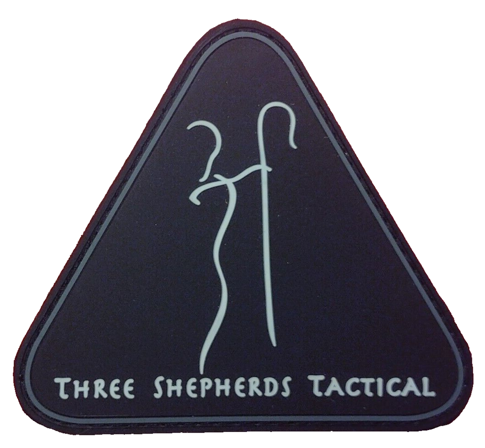 THREE SHEPHERDS TACTICAL Tactical Morale Patch SHOT-SHOW pvc hook & loop NOS