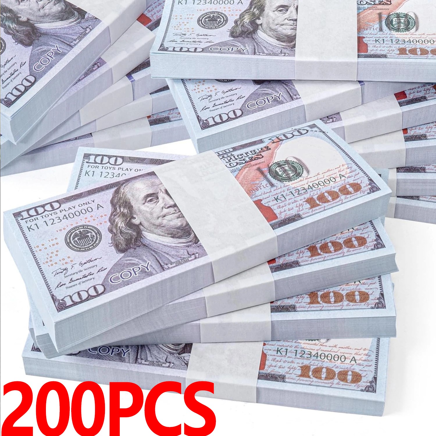 Fake Dollars Money Movie Prop Games Prank $100 Bills 100-2000 Sheets OPTIONAL