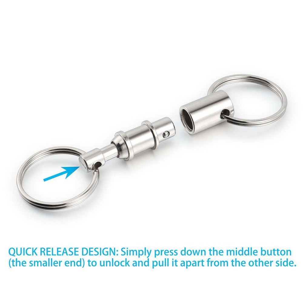 10PCS Detachable Pull Apart Quick Release Keychain Key Rings Key Chain