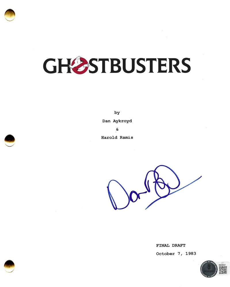 Dan Aykroyd Signed Ghostbusters Full Script Authentic Autograph Beckett