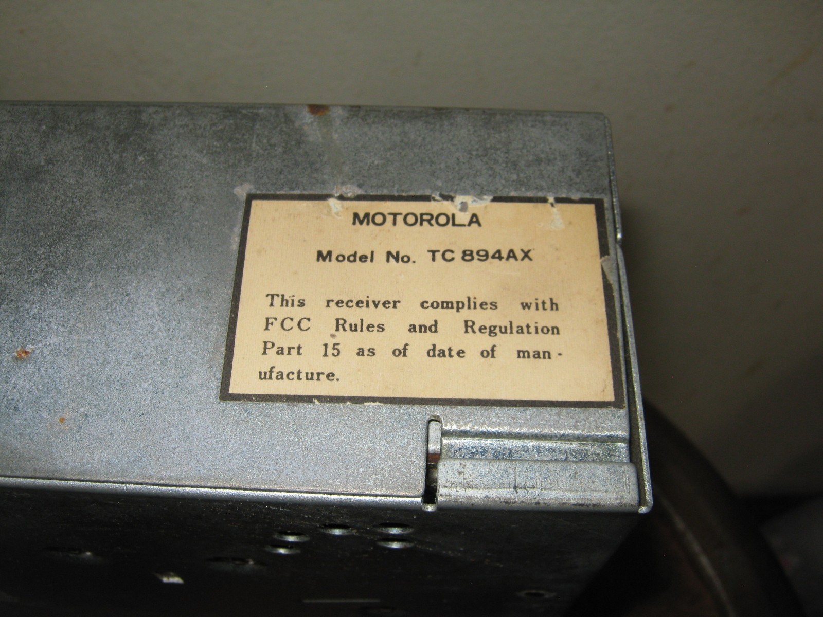 Motorola Car Stereo am fm Cassette TC894AX AM FM vintage old school with box