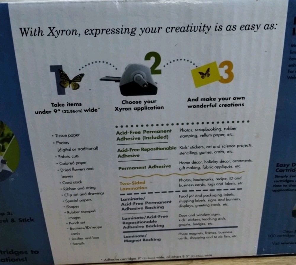 Xyron Model 900 Label, Sticker Maker, Laminator Machine New!