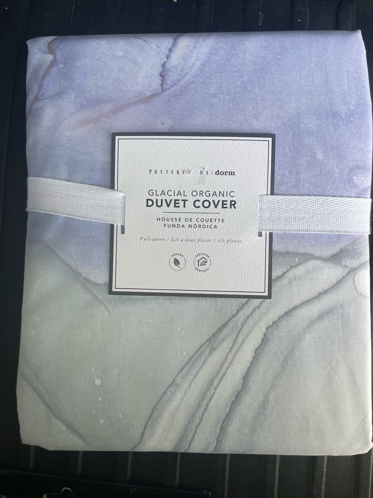 Pottery Barn Teen Glacial Organic Duvet Cover - Full/Queen - F/Q - NEW