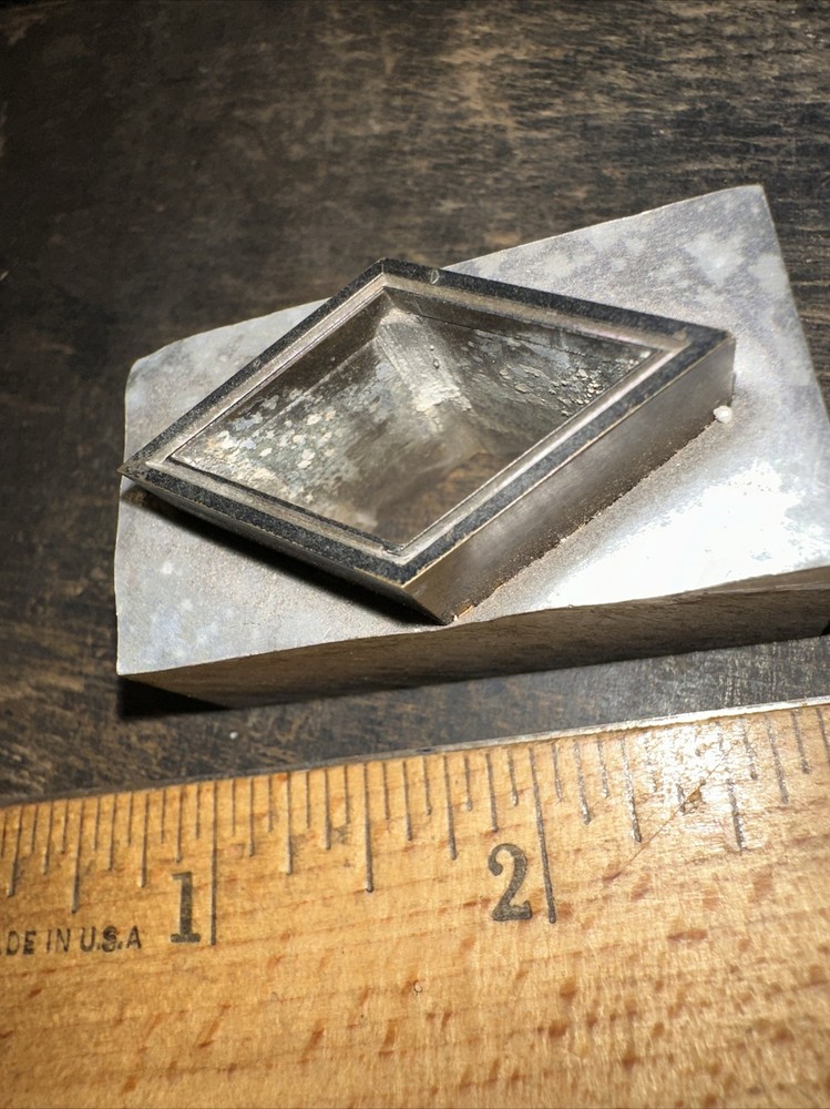 Print Block “ Diamond Frame “ Room For Type, Brass & Lead.