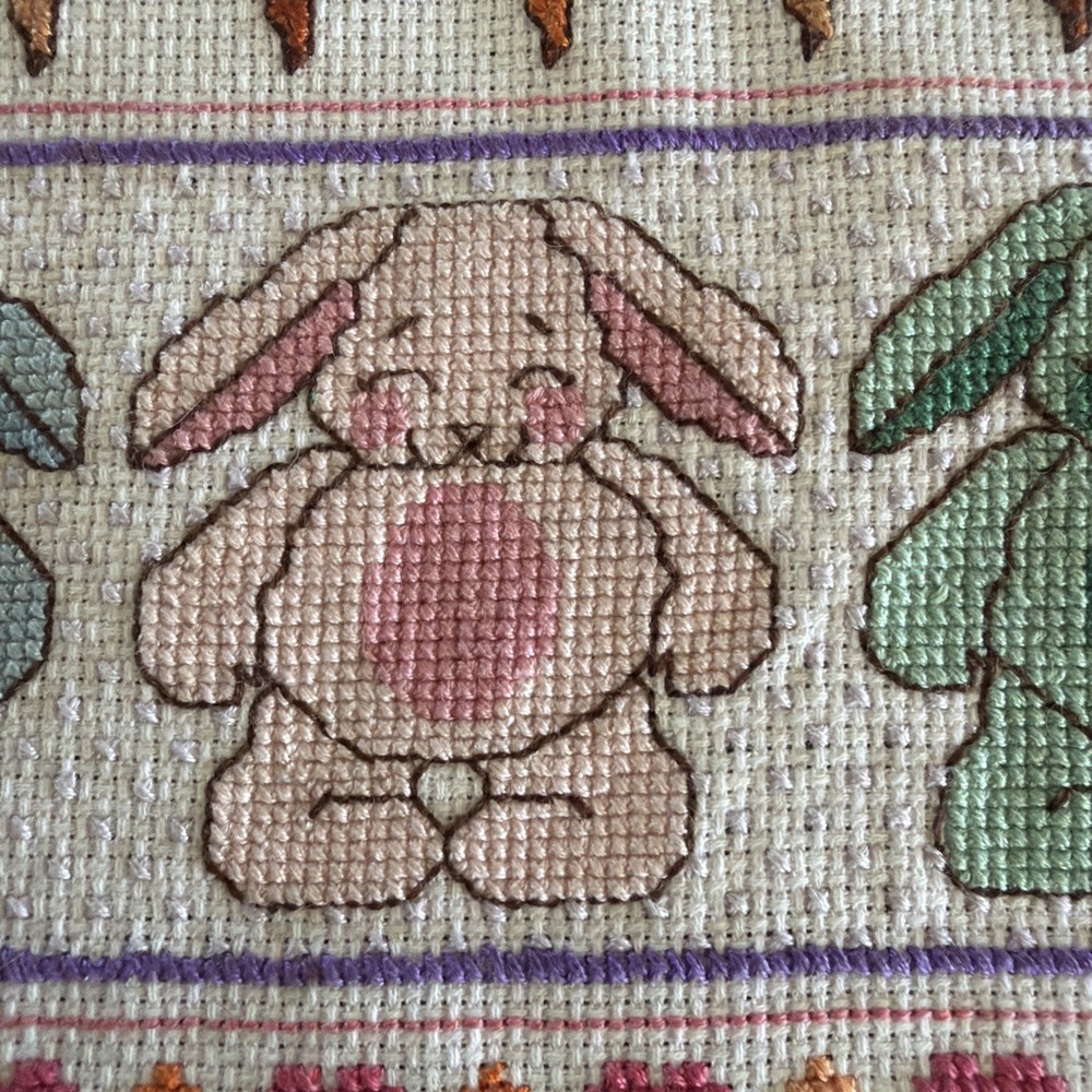 Bunnies & Carrots Sampler 17.5” X 13” Completed
