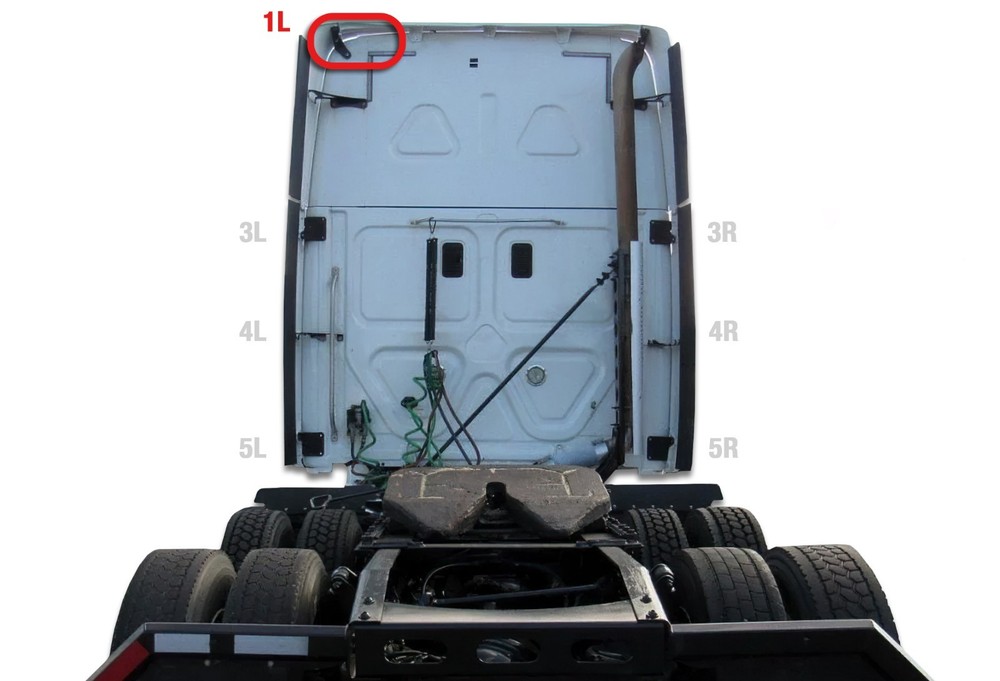 Cab Fairing Support Top Brackets Left Side Freightliner Cascadia Narrow Version