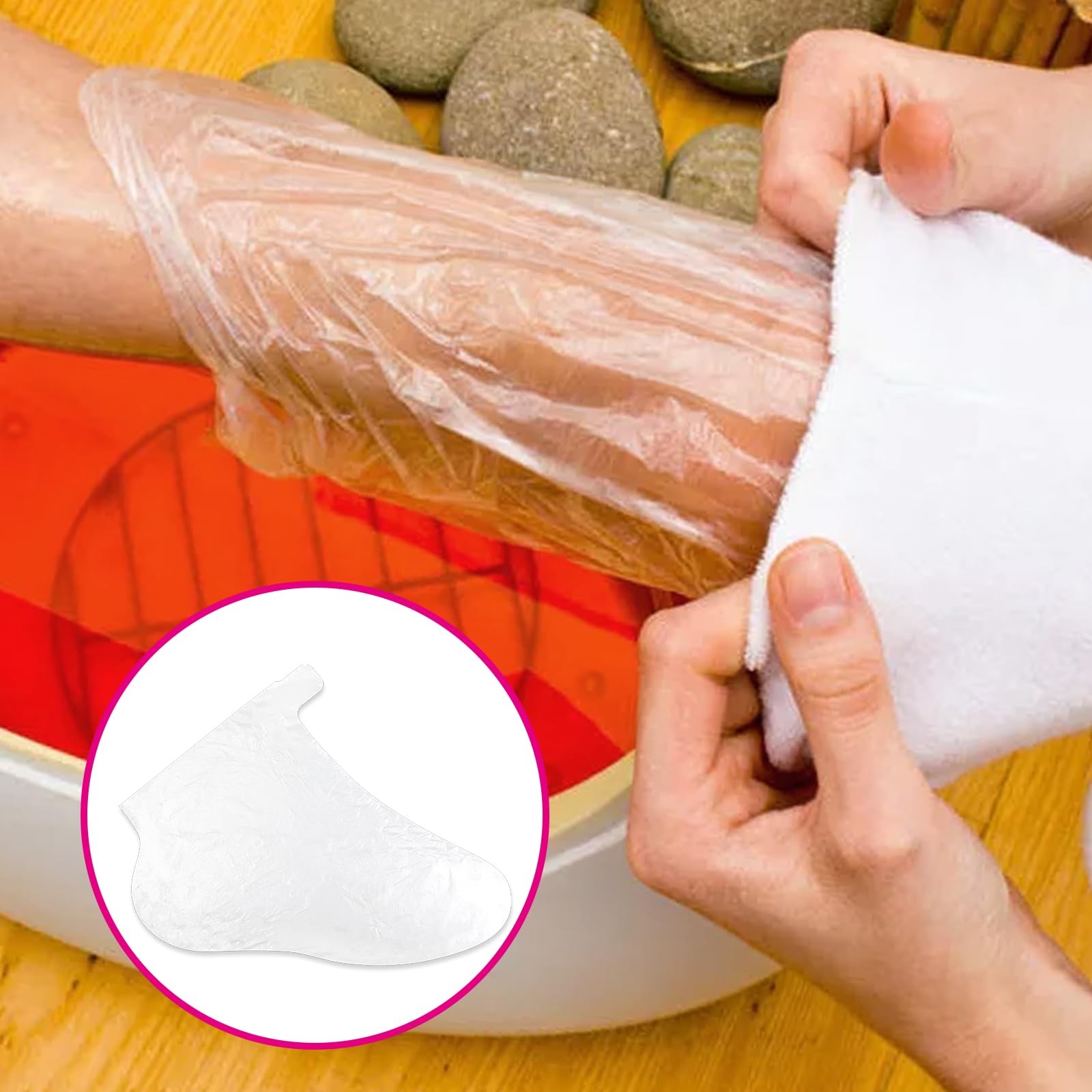 200Pcs Paraffin Wax Liners for Feet and Hand Disposable Bath...