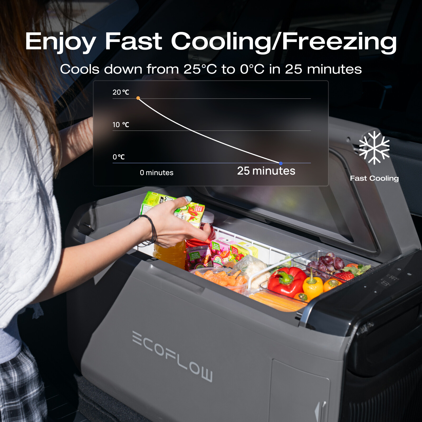 EcoFlow GLACIER Classic 35L Portable Fridge Freezer 43H Cooling Car Refrigerator